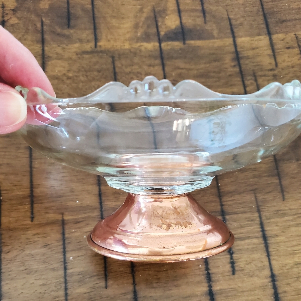 Princess House Copper Crystal Bowl Vintsge - Picture 2 of 4